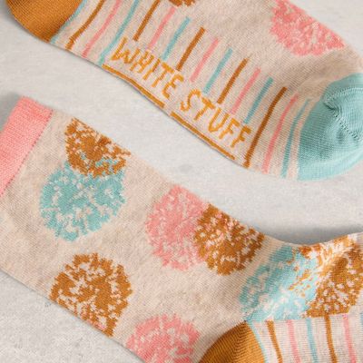 Dandelion Floral Ankle Sock