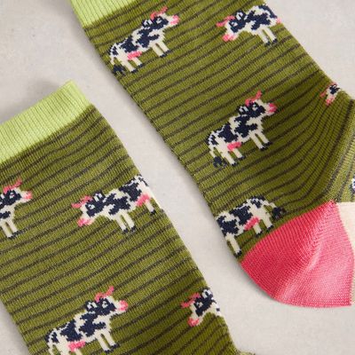 Cow Ankle Socks