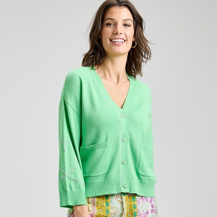 Heart Wide Sleeve Cardi