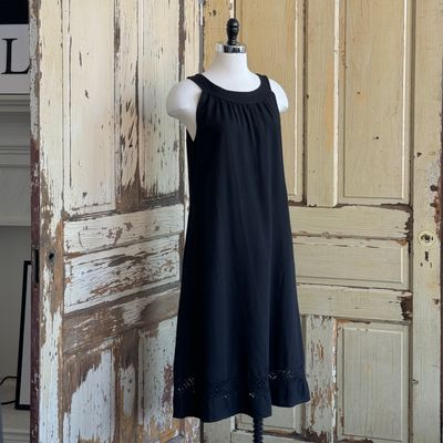 Slip Dress with Wide Lace Hem