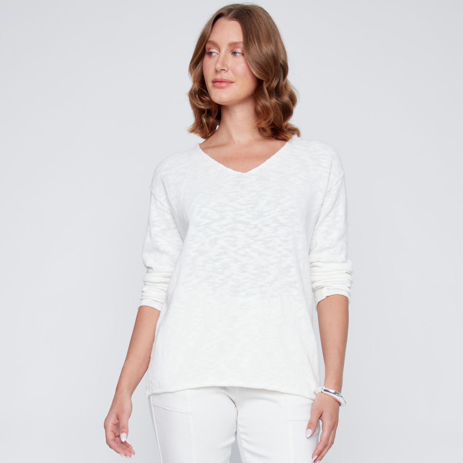 🇨🇦 V Neck Sweater (2 colours), Color: Off White, Size: XS