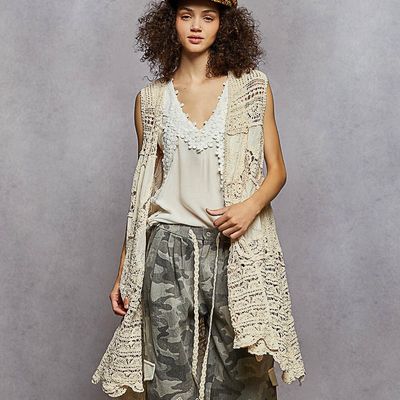 Varied Pattern Crochet Cardigan