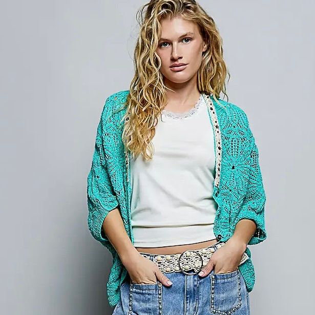 Crochet Floral Cardigan