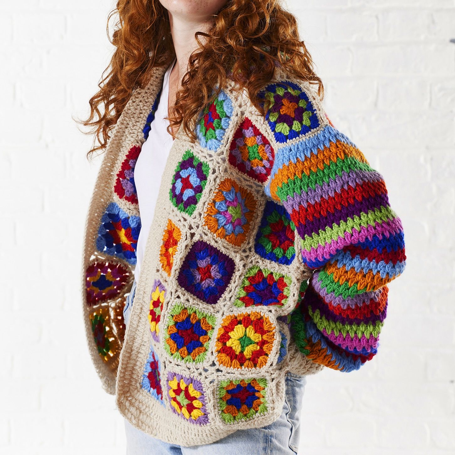 Crochet Rainbow Cardigan (2 colours)
