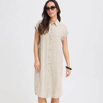 Falakka Striped Shirt Dress