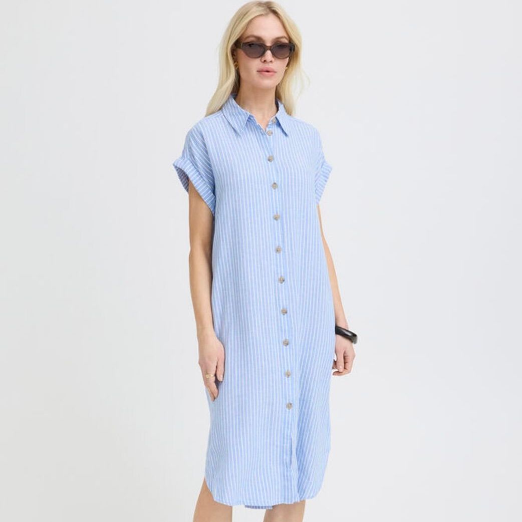 Falakka Striped Shirt Dress
