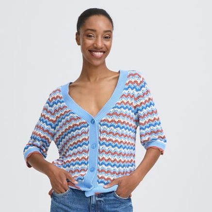 Nero Pointelle Cardigan, Marsala