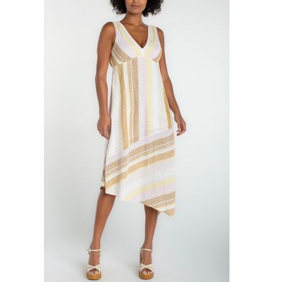 Neopolitan Stripe Handkerchief Hem Dress