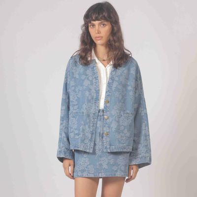 Floral Denim Jacket