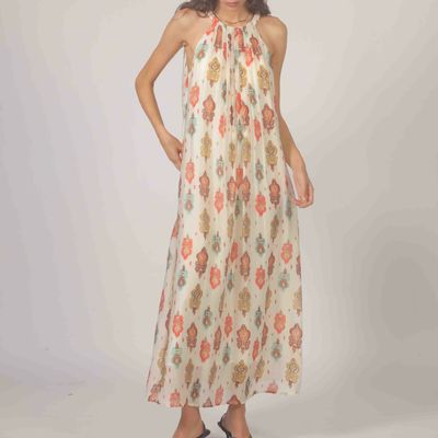 Soft Pleated Neck Dress