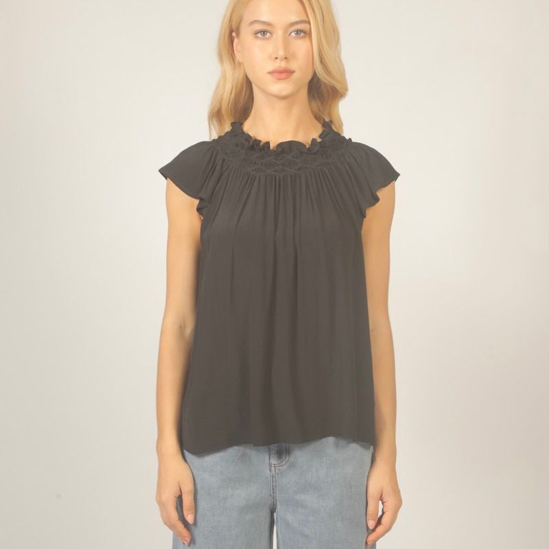 Smocked Neckline Top