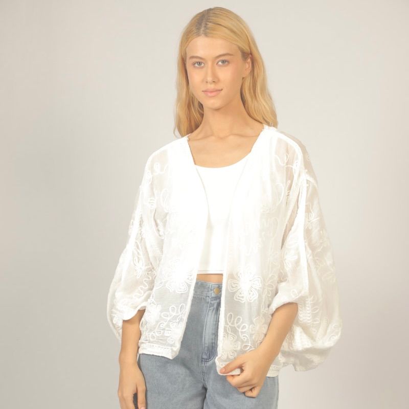 Embroidered Floral Cardi (2 Colours)