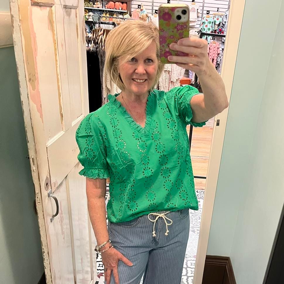 Dona Eyelet Blouse