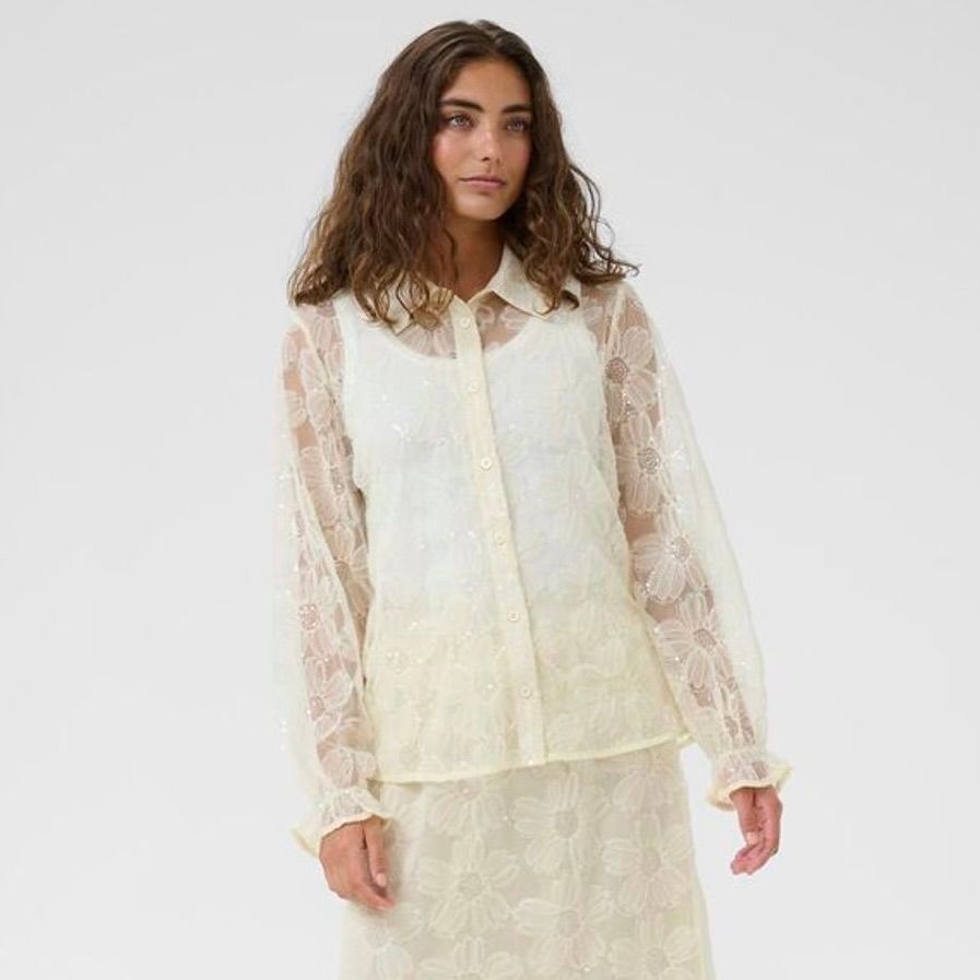 Mera Floral Sequin Top