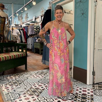 🇨🇦 Chiffon Print Strappy Dress (2 colours)