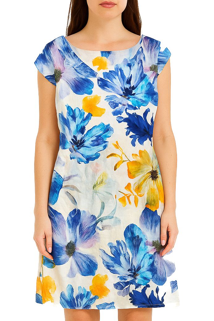 Linen Cap Sleeve Dress (2 Colours)