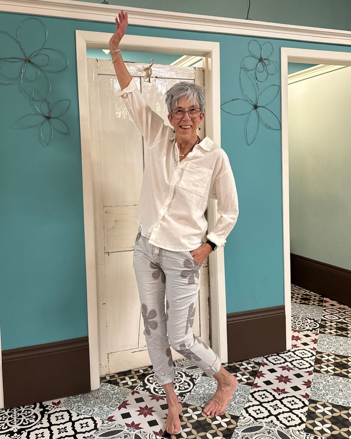 🇨🇦 Flower Print Crinkle Pant