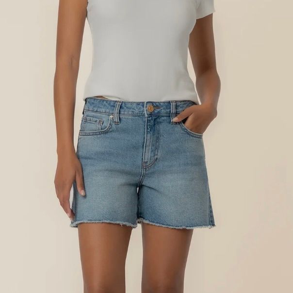 Jane High Rise Fray Hem Short, Whiz