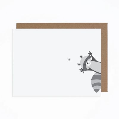 Raccoon Hello Card
