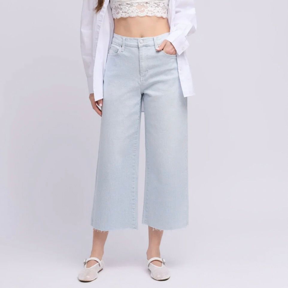 🇨🇦 Lily Wide Leg Pinstripe Jeans, Selena