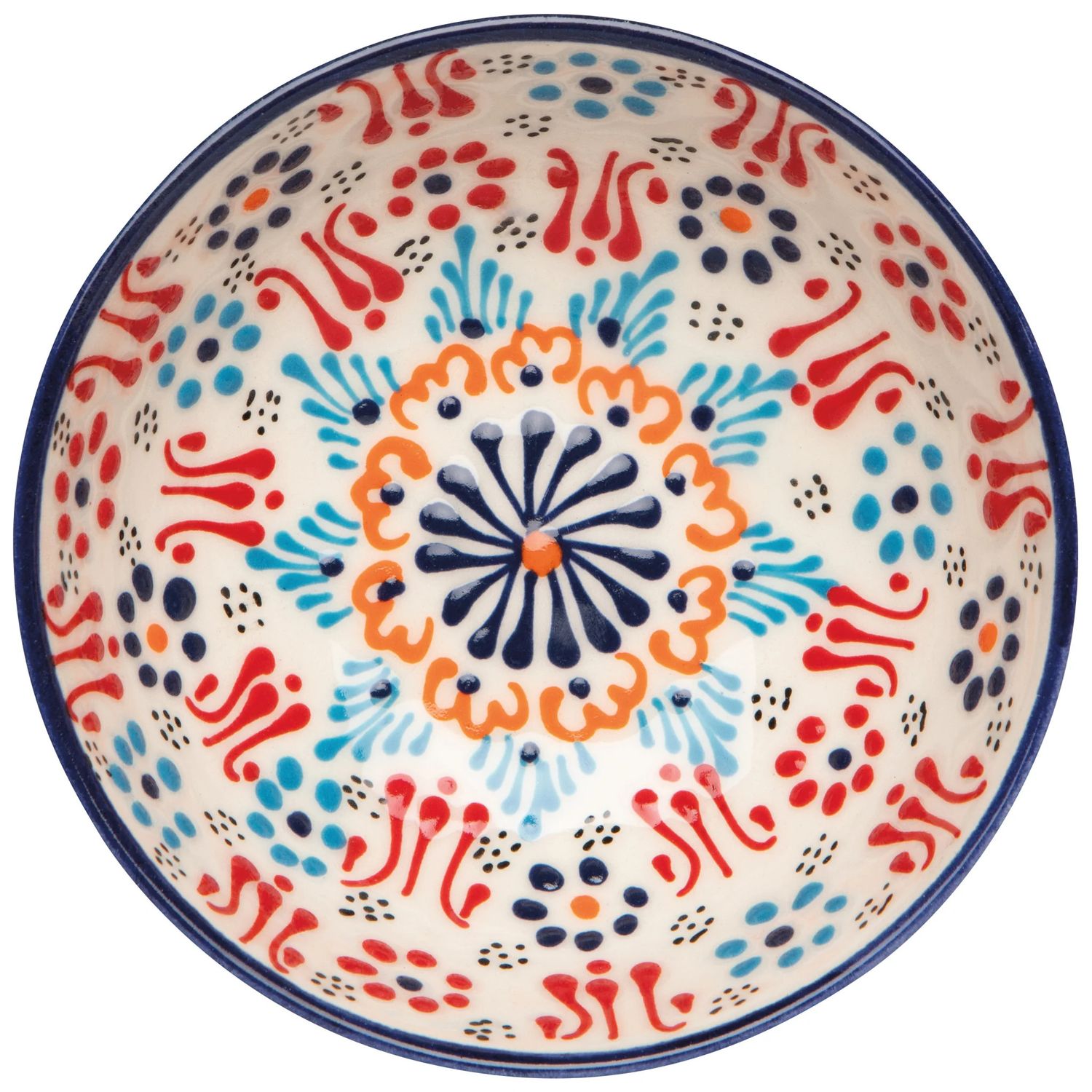 🇨🇦 Hand-painted Turkish Bowl 5" - Evani White