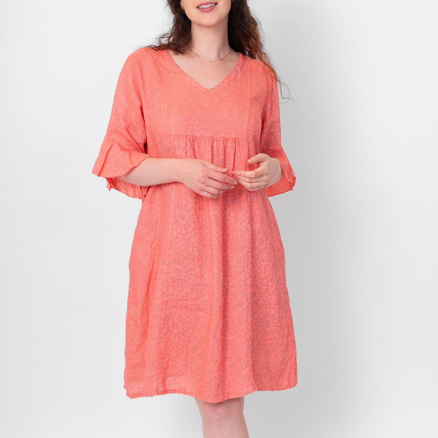 🇨🇦 Linen Printed Dress