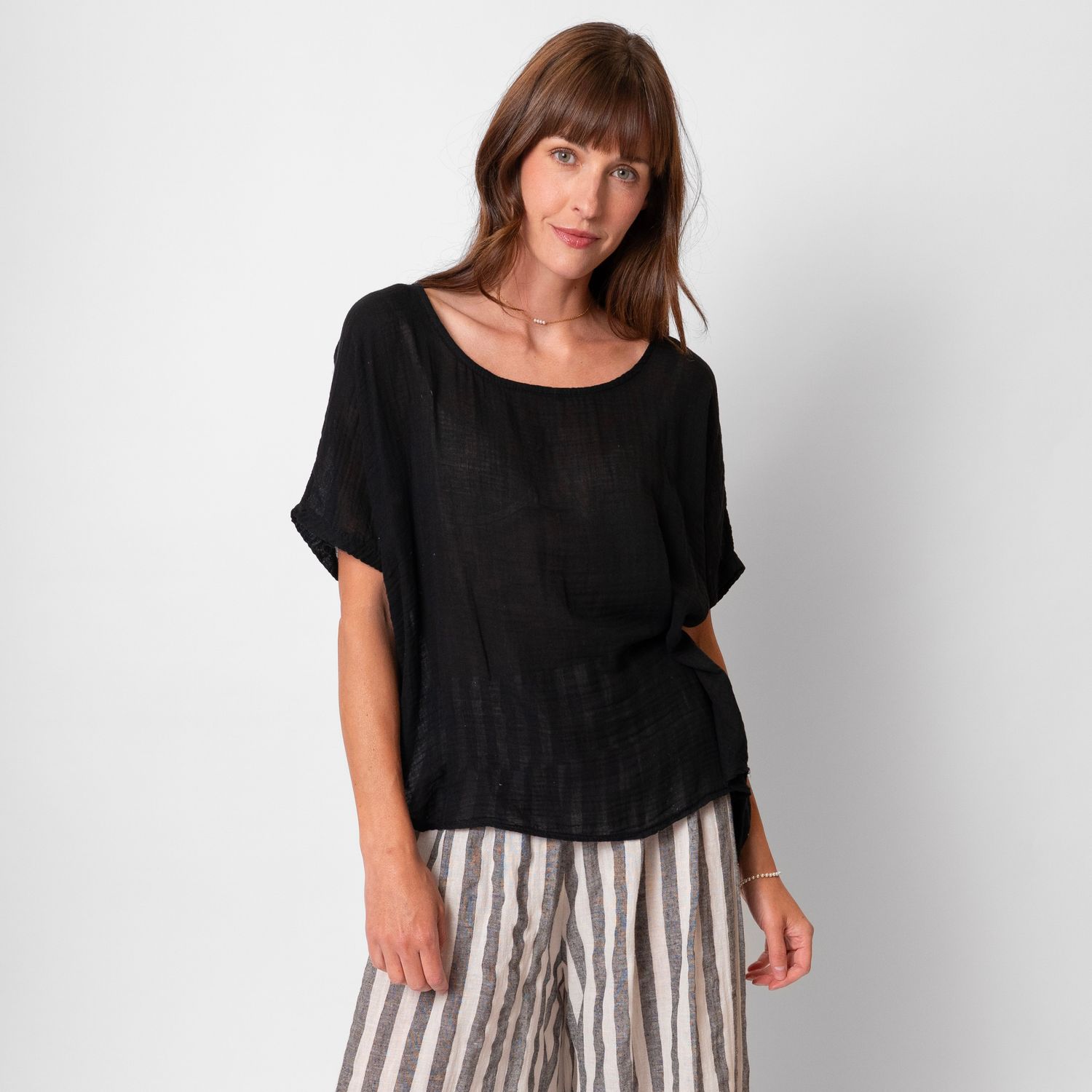 🇨🇦 Linen Top w/ 3/4 Sleeve