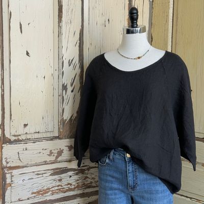 🇨🇦 Linen Top w/ 3/4 Sleeve