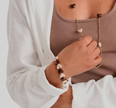 🇨🇦 Two-Tone Hearts Bracelet (2 colours)