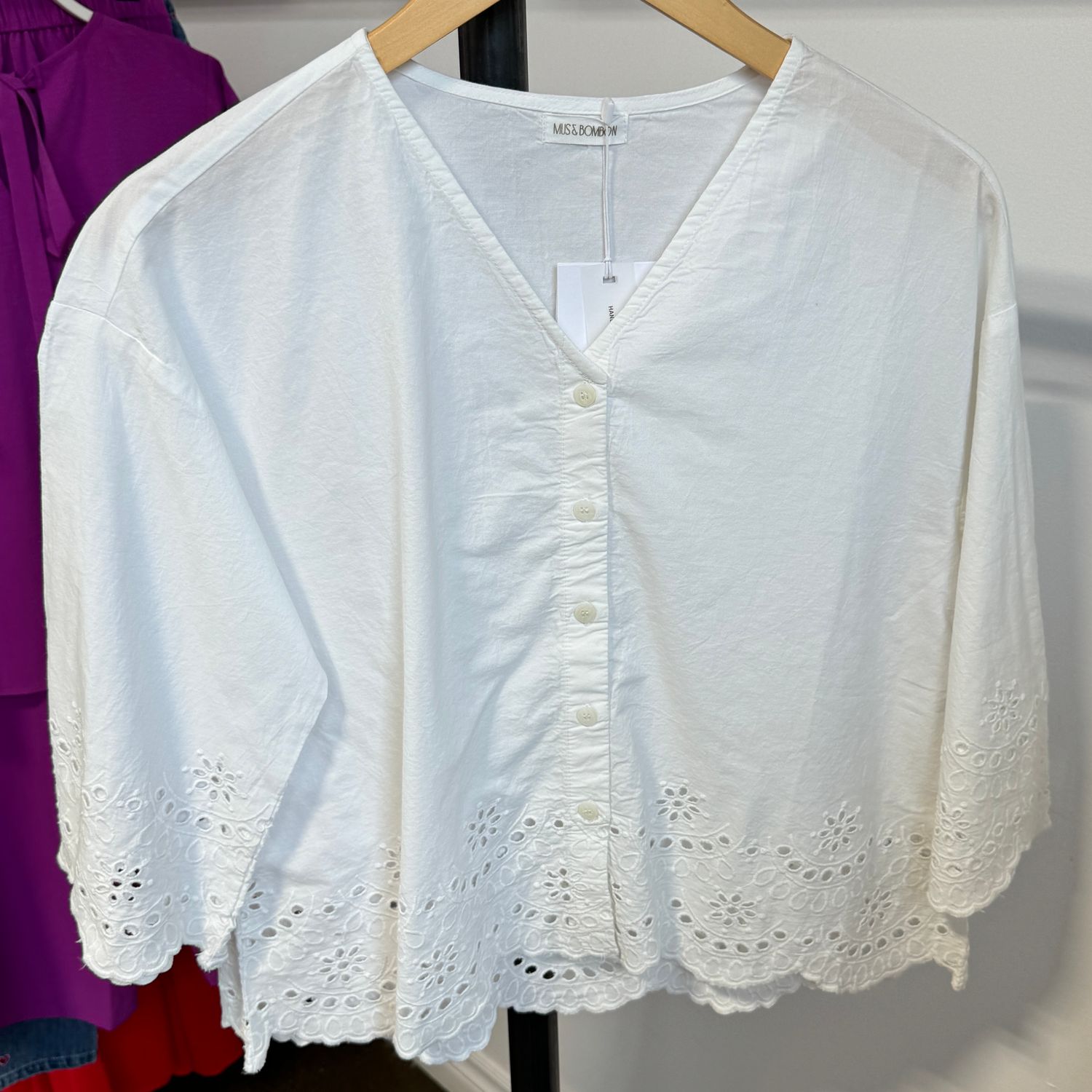 Cal Ocaso Eyelet Hem Shirt