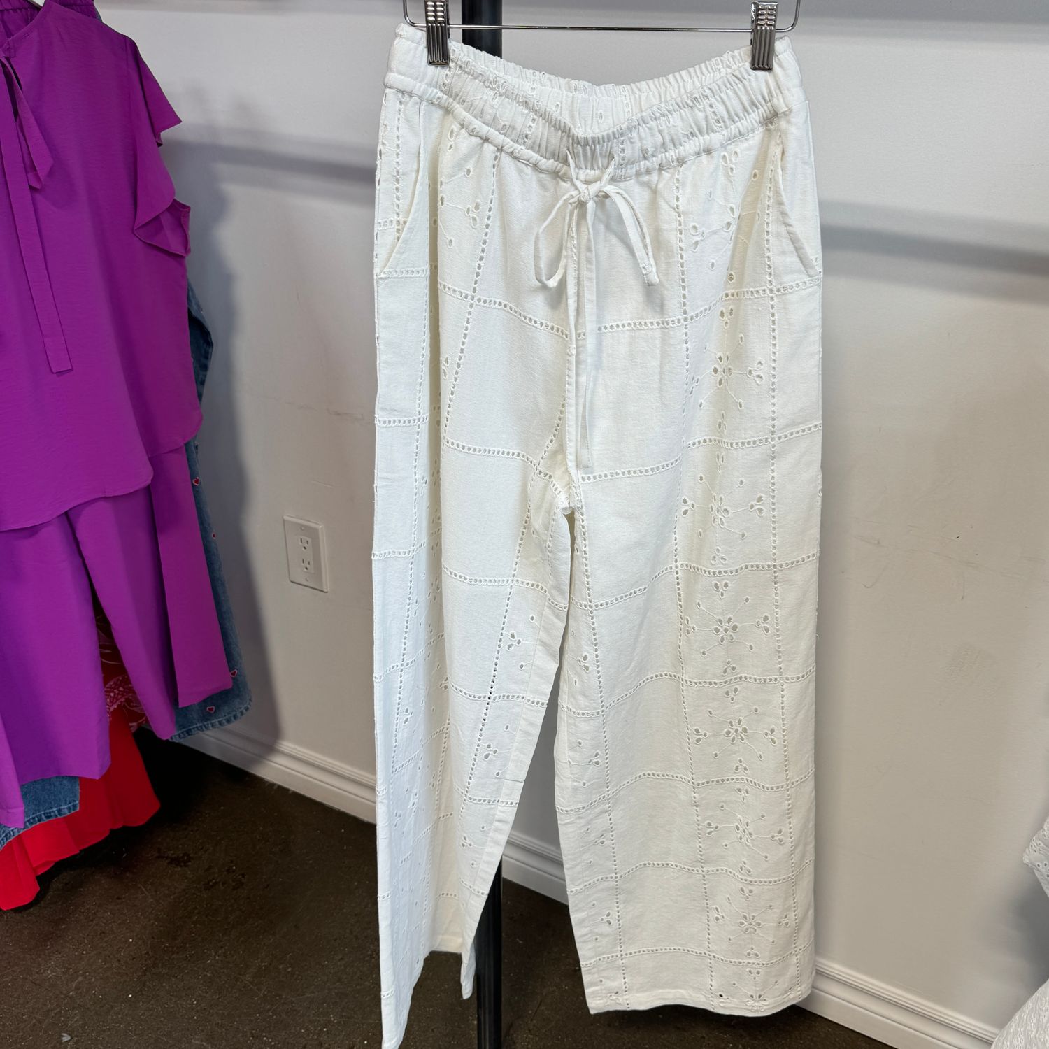 Pan Java Eyelet Patchwork Pant