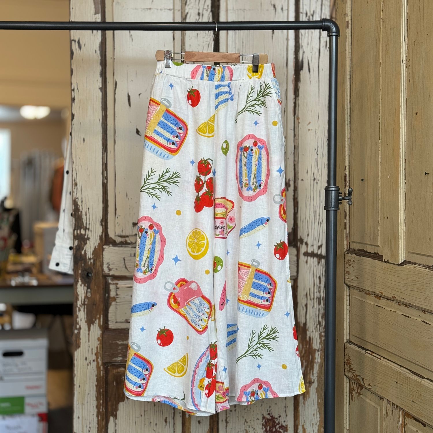 🇨🇦 Linen Sardine Printed Wide Leg Pant