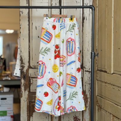🇨🇦 Linen Sardine Printed Wide Leg Pant
