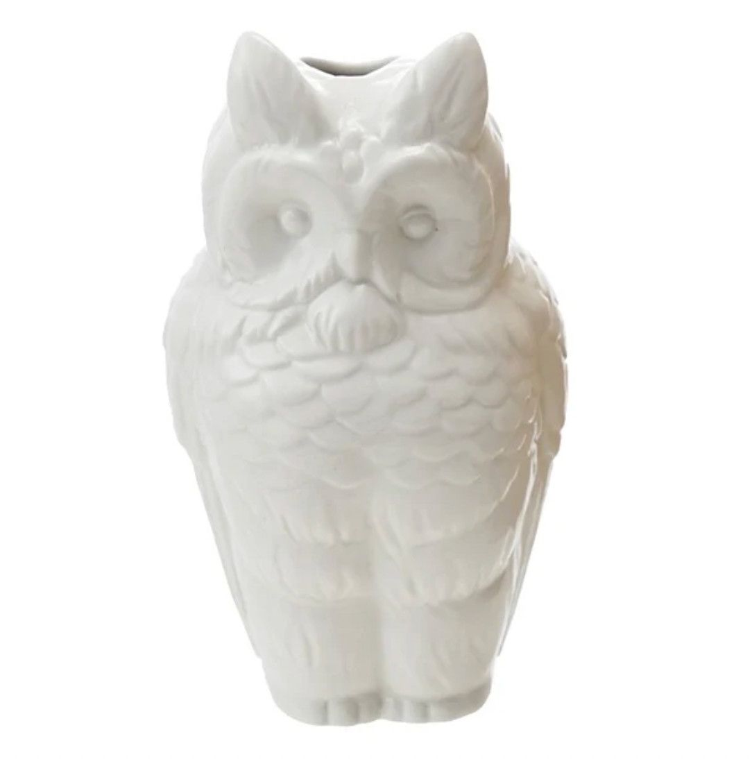 Stoneware Owl Vase