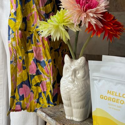 Stoneware Owl Vase