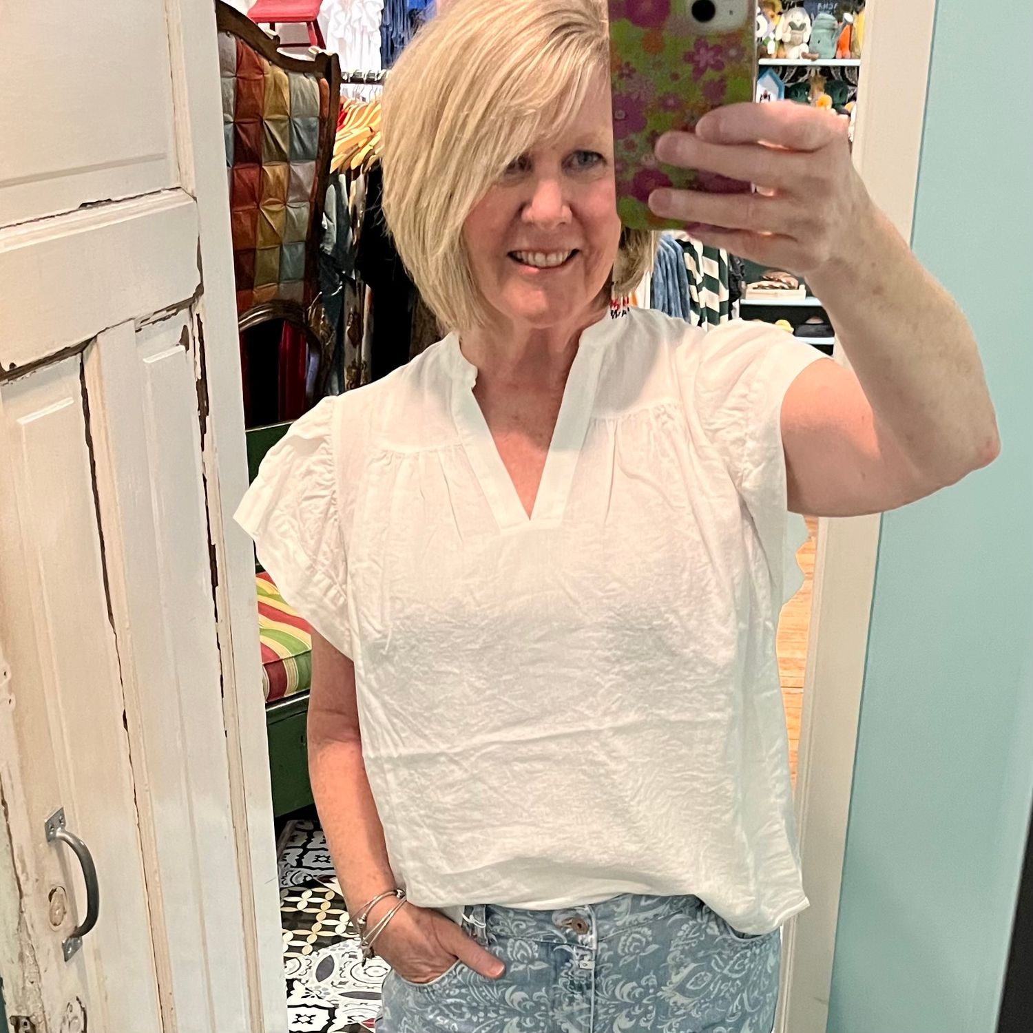 Aria Flutter Sleeve Blouse