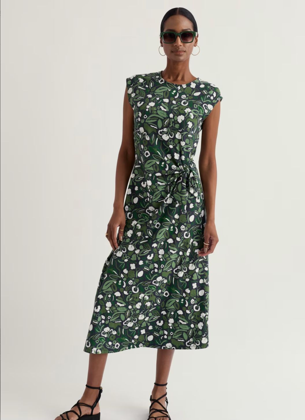 Fettling Jersey Tie Midi Dress