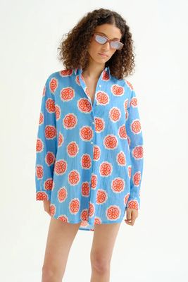 Red Bloom Flowers Print Shirt