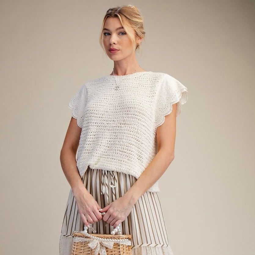 Wing Sleeve Knit Sweater