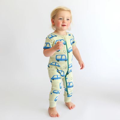 🇨🇦 Organic 2-Way Zip Romper, Cars