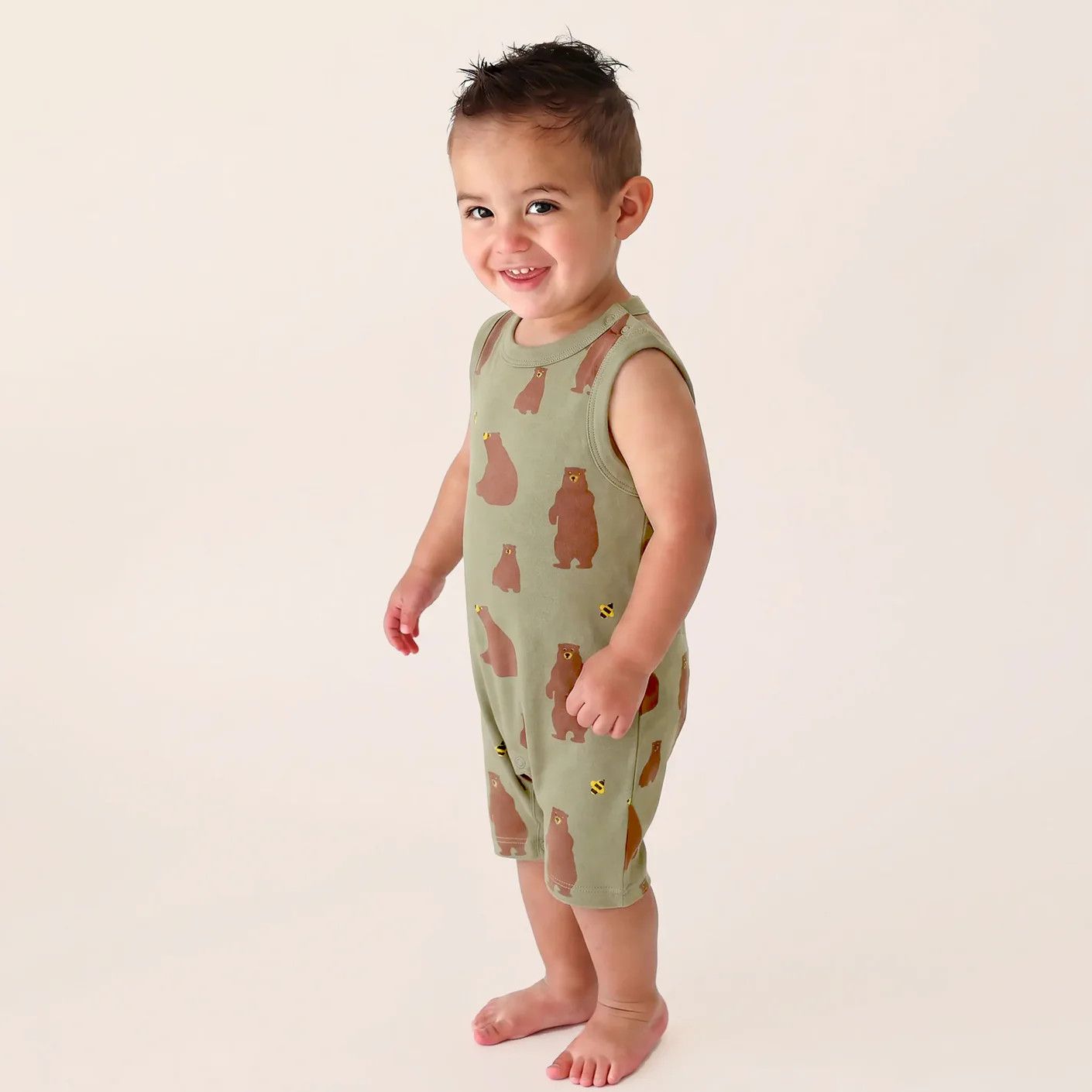 🇨🇦 Organic Shortie Tank Romper, Bears