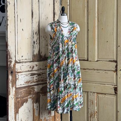 Jerk Splatter Pintuck Dress
