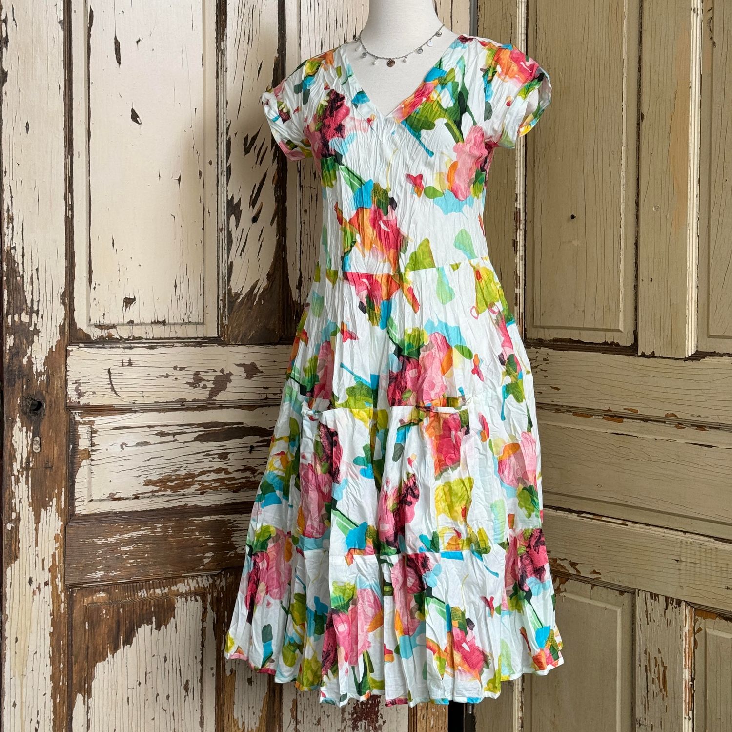 Jalan Watercolour Floral Dress
