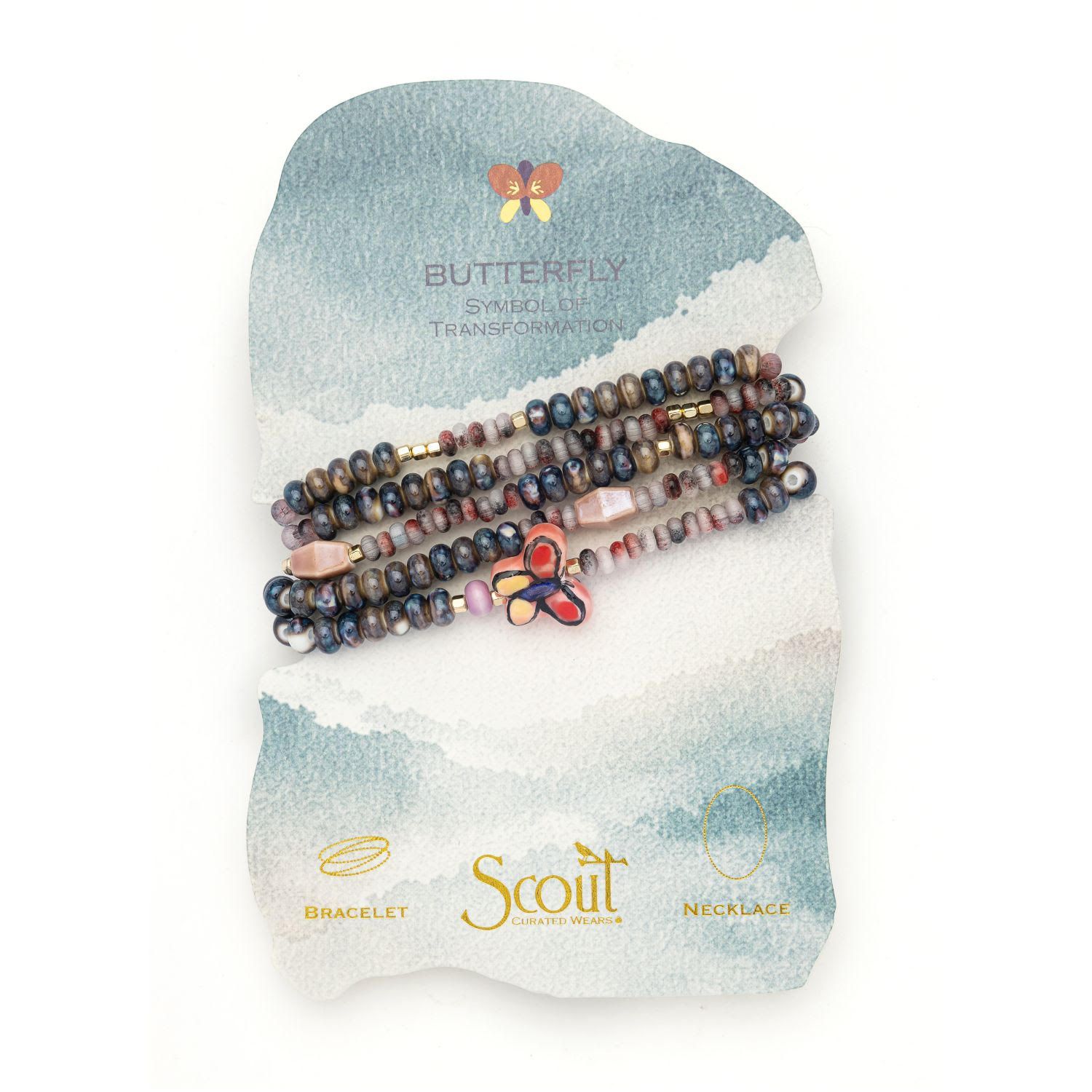 Ceramic Bead Wrap Bracelet/ Necklace (5 styles)