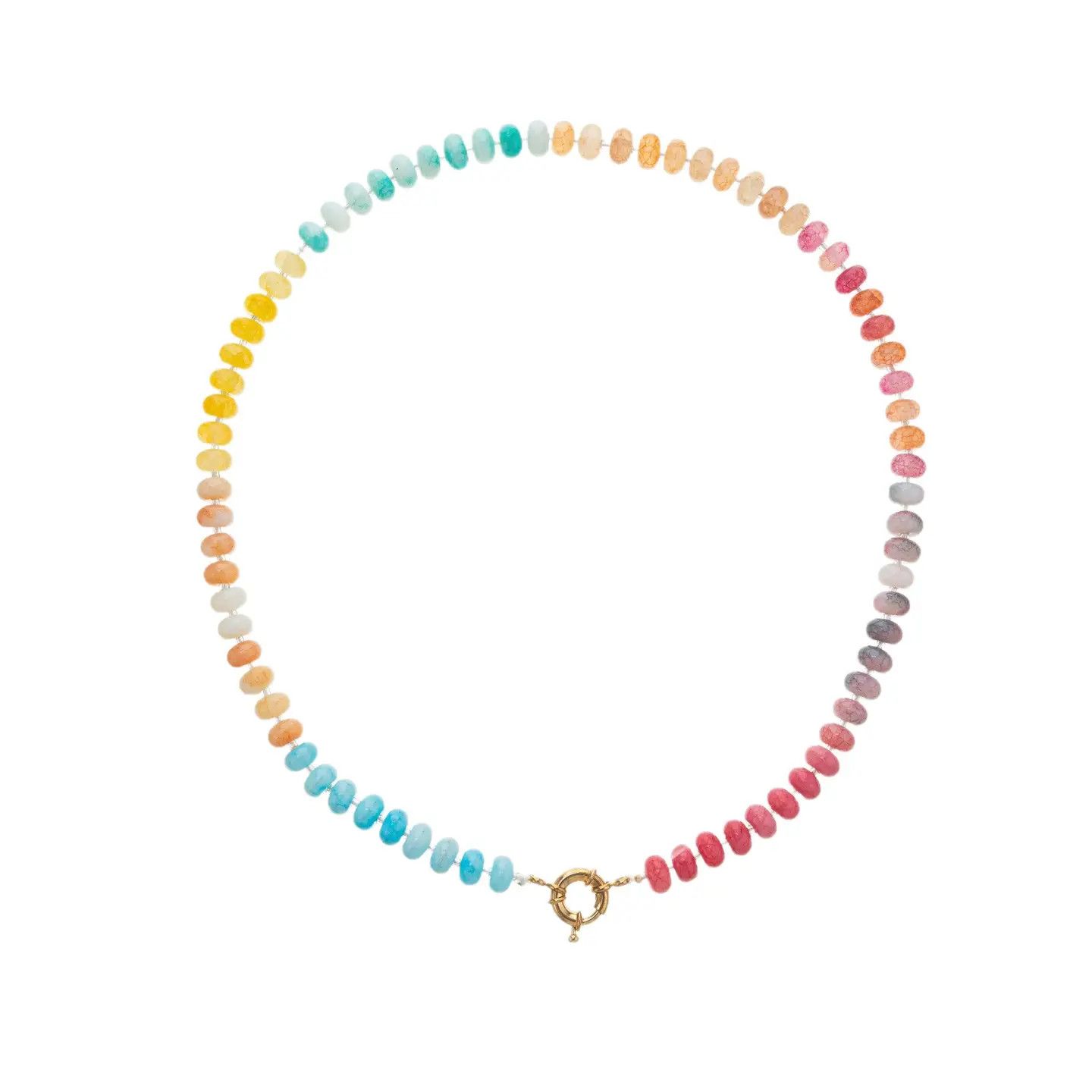 Natural Semi-Precious Stone/ Glass Mixed Necklace