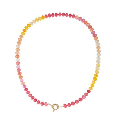 Natural Semi-Precious Stone/ Glass Mixed Necklace