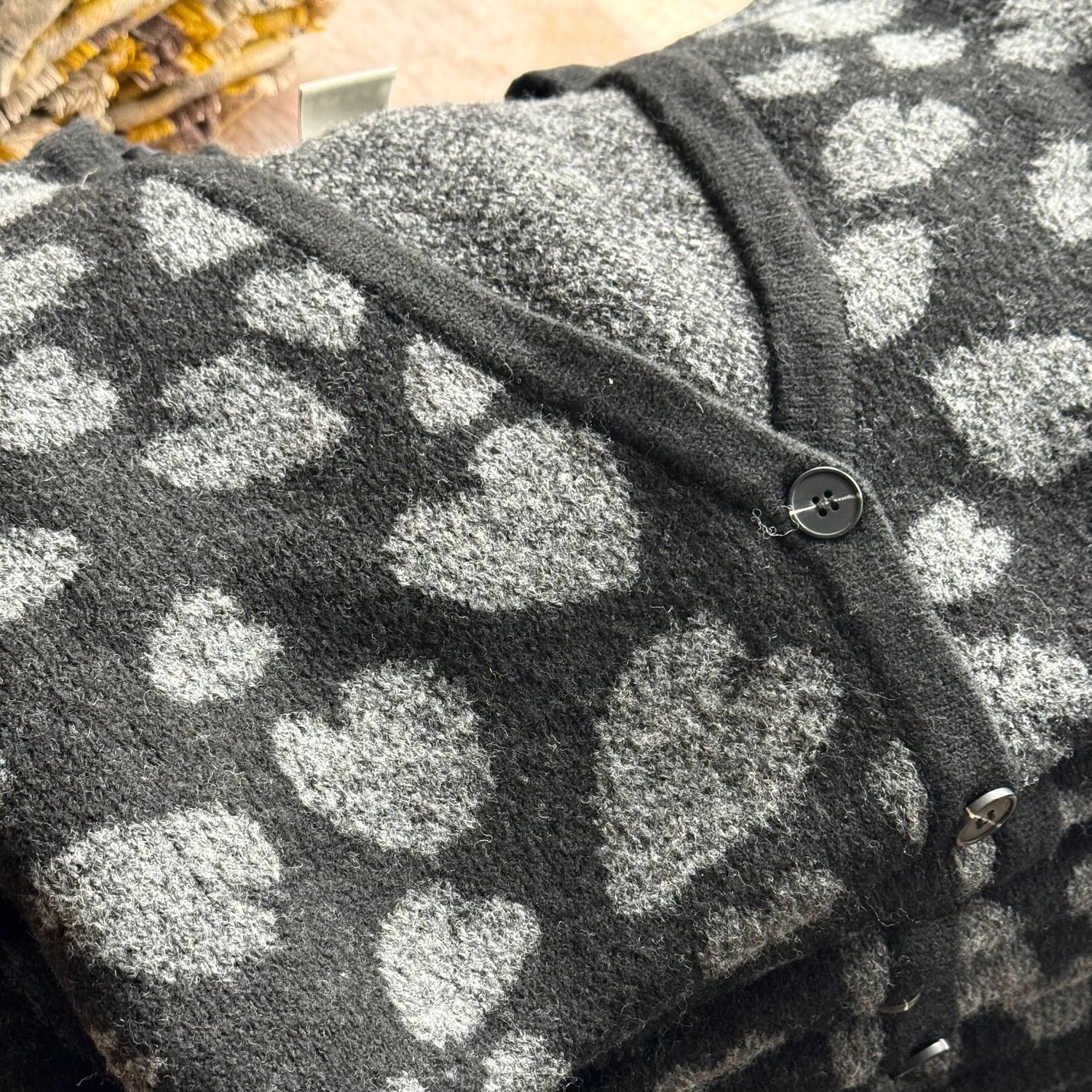 Grey Heart Cardigan