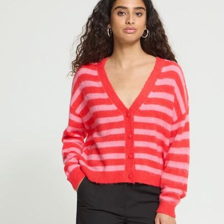 Blush Striped Cardigan