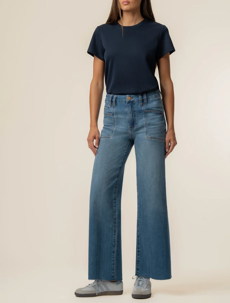 Meg HR Wide Leg Raw Hem, Adorably