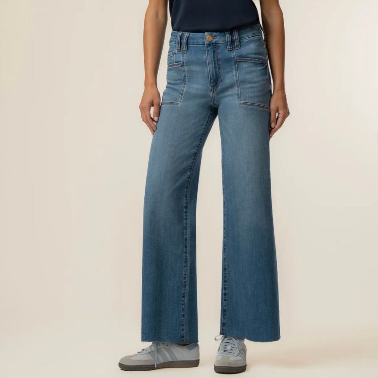 Meg HR Wide Leg Raw Hem, Adorably